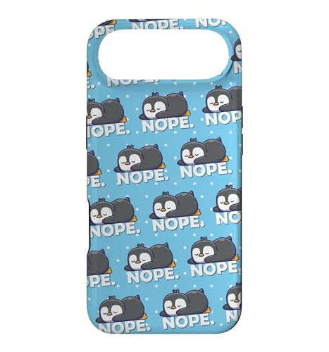 Cute Mens Womens Kawaii Sleeping NOPE Pattern Penguin Lover �X�}�z�P�[�X iPhone Air �p