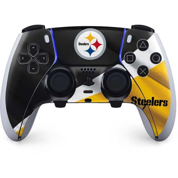 Skinit Decal Gaming Skin Compatible with PS5 DualSense Edge Pro Controller - Officially Licensed NFL Pittsburgh Steelers Design