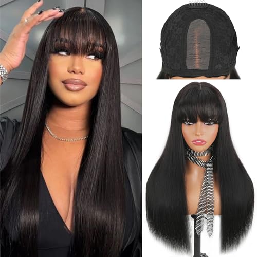 Mihugass 2x4 Lace Front Wigs With Bangs