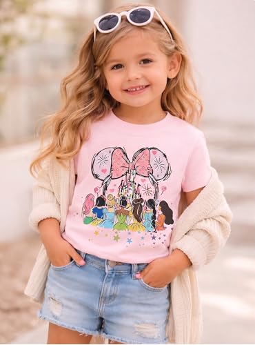 Image of Magic Kingdom Shirt for Girls - Princess Magical Shirts Cute Graphic Kids Toddler Holiday Vacation Tee Top