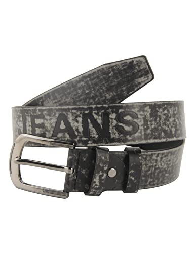 URAMAN Mens Casual belts for Jeans Western Cowboy Country Embossed Leather Belt Fashion Gradient Black2