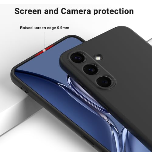 Image of Back Cover for Samsung Galaxy S25 5G | Full Camera Protection | Premium Liquid Silicon Case | Flexible Bumper Case for Samsung Galaxy S25 5G (Black)