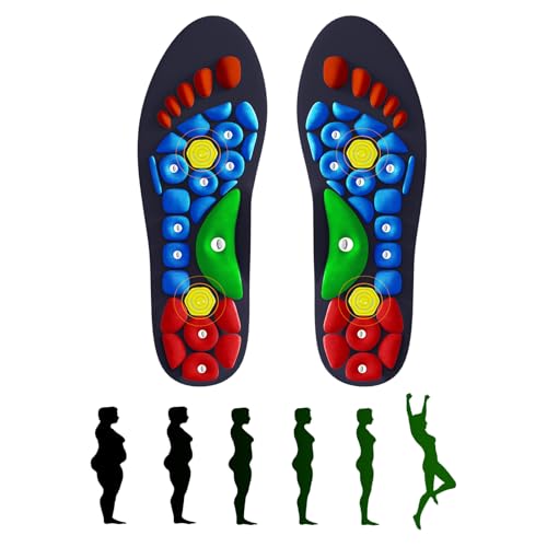Plantillas Magnéticas, 1 Par Plantillas Gel Magneticas, Plantillas Acupresión Zapatos Para Hombre y Mujer, Reflexología Plantillas Ortopédicas Fascitis Plantar Cuidado Salud Del Pie (35-39)