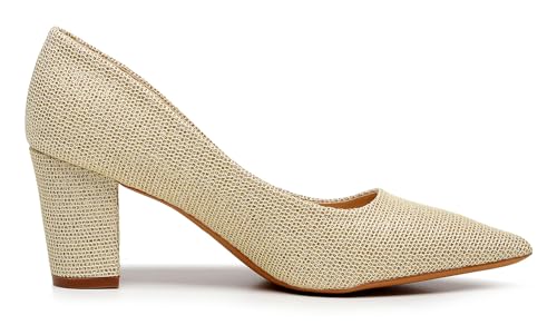 Image of VenusCelia Women's Lewin Pump Chunky Heel Shoe