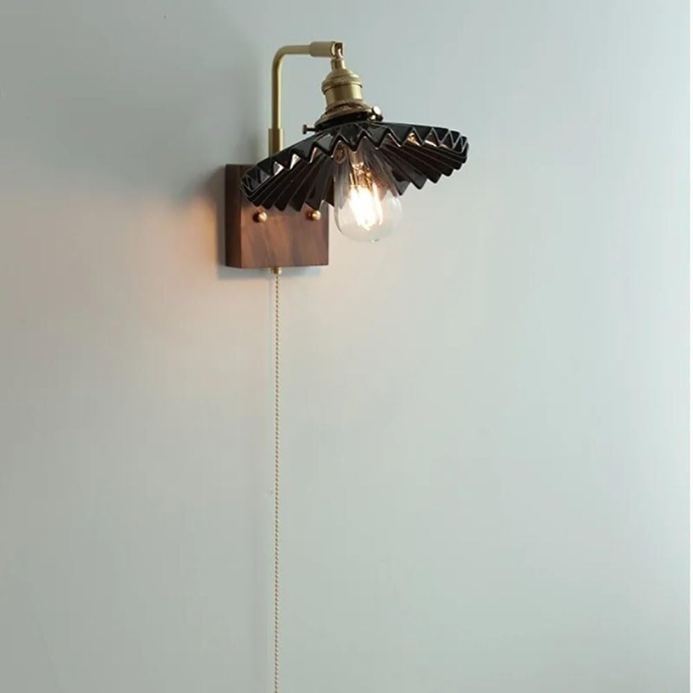 SXECAEPS Vintage White Black Wall Lantern Antique Brass Lamp Bedroom Bathroom Sconce for Bedside Living Room Study Corridor Entryway Restaurant Mounted Lamp(Black)