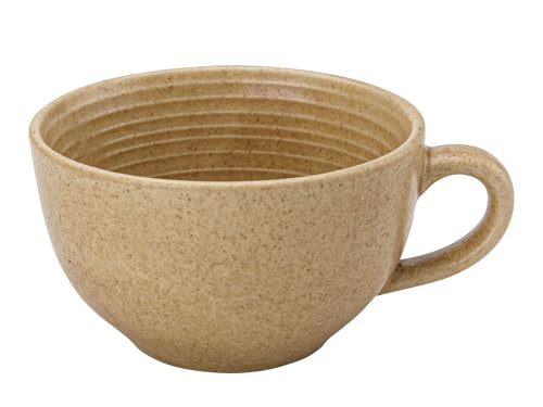 Image of Bodhi House Ceramic Soup and Coffee Wide Large Mug with Handle - Set of 1, 350 Ml Glossy Finish | Microwave Safe | for Maggi, Cappuccino, Latte, Green Tea - Wood Brown