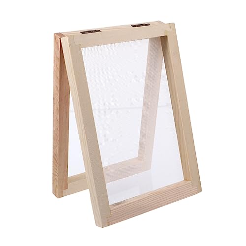 NUOBESTY 2pcs Educational Papermaking Frame Mesh Screen Wooden Boys and Printing Tool