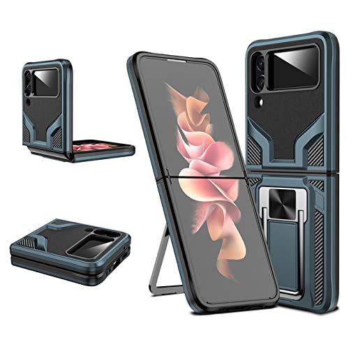 Étui pliable pour Samsung Galaxy Z Flip 4 protection Flip3 rigide cyan