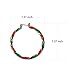 Christmas Wreath Hoop Pierced Earrings For Women Red Green Alloy RareLove