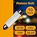 Rafeal Auto 24V 10W 10 Pack Sv8.5-8 T3.25 Halogen Festoon Bulb Fits 44mm Base Sizes Direct Replacement for Car Dome Light,Trunk,Interior Bulb