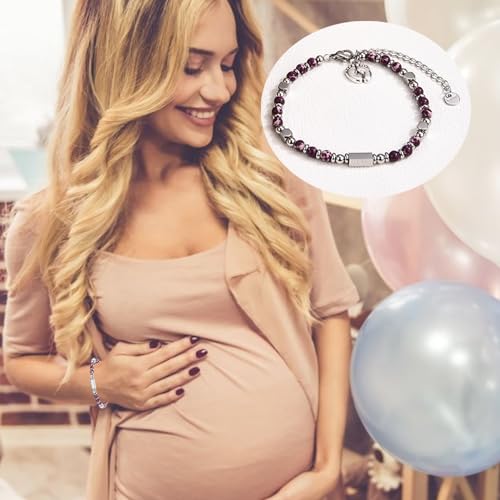 Pulsera de pies de bebé para mujer y futura mamá en plata de ley 6