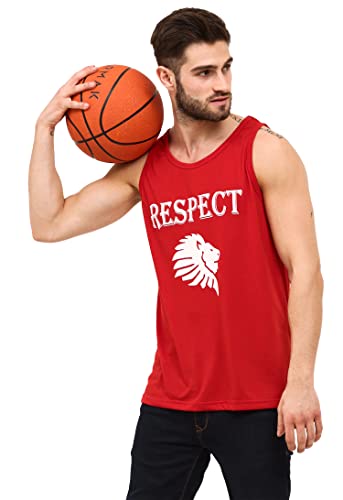 Image of LEOTUDE Men Cotton Printed Round Neck Sleeveless Regular Fit T-Shirt