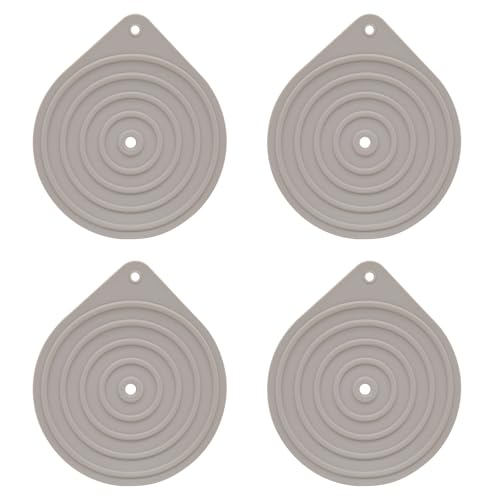 FORYNXHWIN Lot de 4 plaques chauffantes en silicone pour micro-ondes - Antidérapantes - Idéal pour four, poêle, dîner, fête