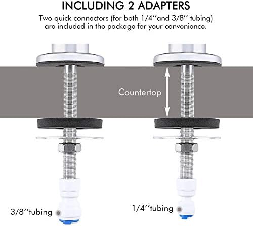 KES Water Filter Tap for Kitchen Sink, Non-Air-Gap Drinking Water Tap Reverse Osmosis Fancet Swivel Spout SUS304 Stainless Steel Polished Chrome, Z504CLF-CH