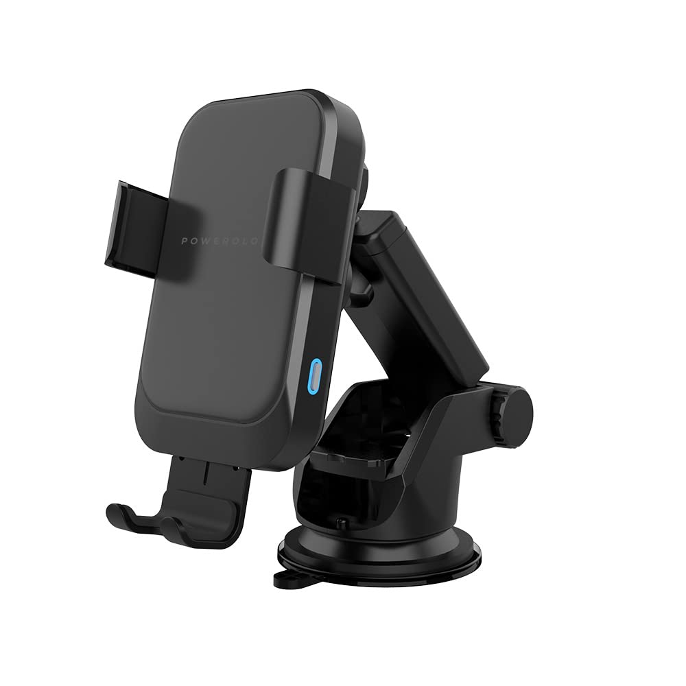 PowerologyWireless Charger Car Mount, Phone Holder Auto Clamping Grip Touch-sensor Release Dashboard Air Vent QC3.0 iPhone 14 Pro Max, 14 Pro, 13 Pro Max, 13 Pro, Galaxy S22, S21+, S21 etc.