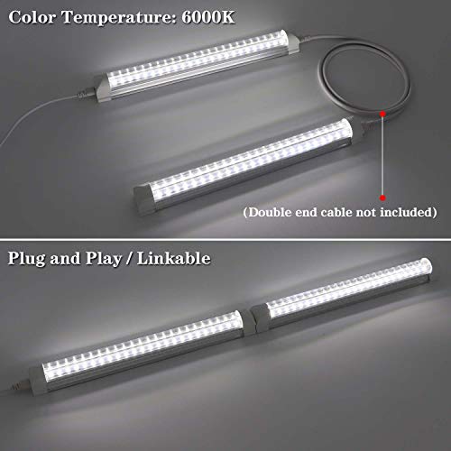 Image of KALINA T8 V-Shape Integrated Single Fixture, 1FT Led Tube Light, 1080lm, 6000k White, 9W, Utility Shop & Under Cabinet Light, Corded Electric with Built-in ON /Off Switch