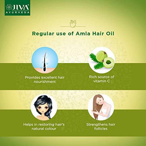 Image of Jiva Amla Oil 120 ml | 100% Pure & Natural | Nourishes Hair, Retains Moisture & Helps With Dandruff & Hair Loss | Suitable For All Hair Types (Pack of 2)