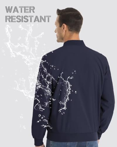 Image of Boladeci Men's Bomber Jackets Lightweight Water Resistant Spring Fall Full Zip Thin Casual Windbreaker Light Jackets