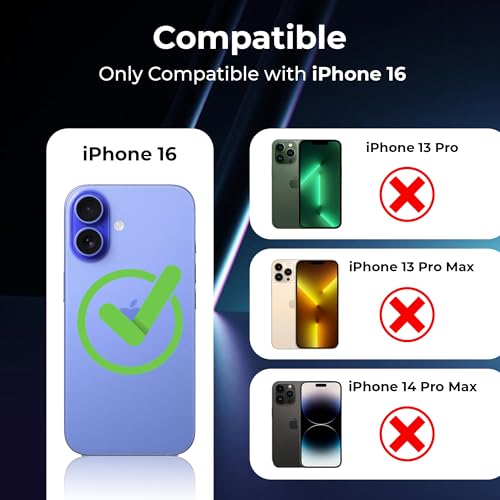 Image of A rtistque Clear Back Cover Case for iPhone 16 | Mag-Safe| Acrylic | Shockproof TPU Protective Design | iPhone 16 Back Cover Transparent - Black Bumper