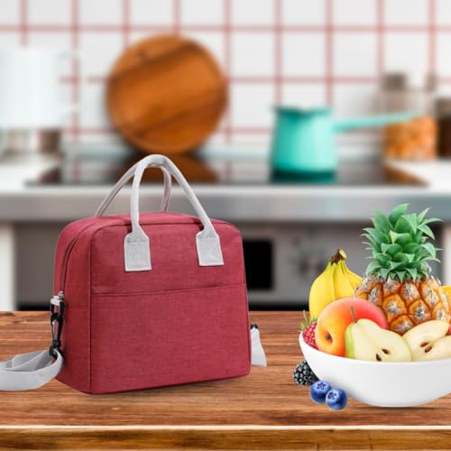 Bolsa Térmica Lancheira Marmita Simples Com Alça De Ombro Ajustável Mantem Alimentos Frios E Quentes