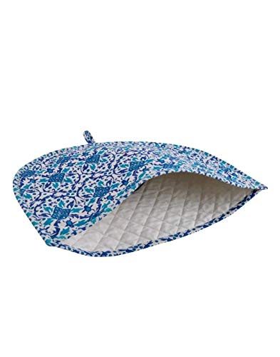 Image of Blue Ombre Mandala Cotton Handmade Designs Tea Cozy Creative Tea COSI Indian Mandala Tea Cozies Tea Pot Cover 14x11 Inch