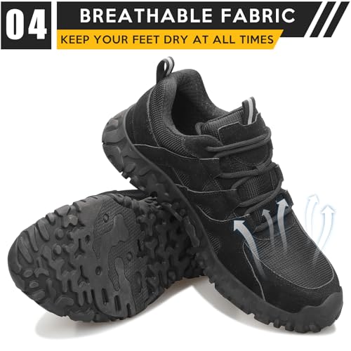 Image of Steel Toe Shoes for Women Men - Lightweight Slip Resistant Safety Work Shoe with Impact & Puncture Resistance for Protection