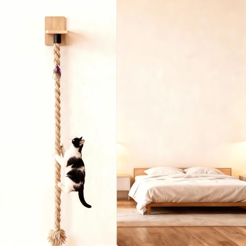 Cuerda de Escalada para Gatos, Escalera de Pared, Sisal Natural miniatura 2