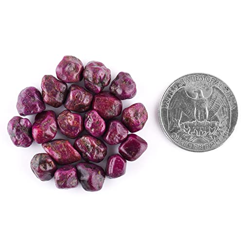 Infinitygemsart 100 Cts. Natural Raw Ruby Rough Stone, Ruby Bullets, Rough Crystals For Jewelry Making, Wire Wrapping Wholesale Gemstone Lot, Healing Crystals, Birthstone, Birthday, Diy Gift #TOP3