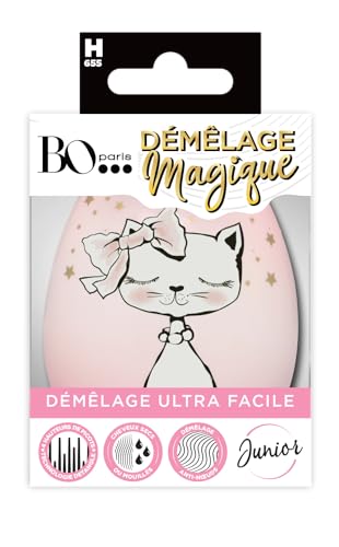Bo... Paris - Brosse à cheveux démêlage magique - Brosse à cheveux avec 4 hauteurs de picots - Brosse à cheveux démêlante fantaisie panda - Pour tous types de cheveux - Lot de 1