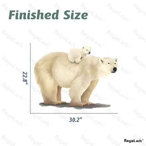 Vinilo decorativo oso polar con su cría para pared miniatura 5