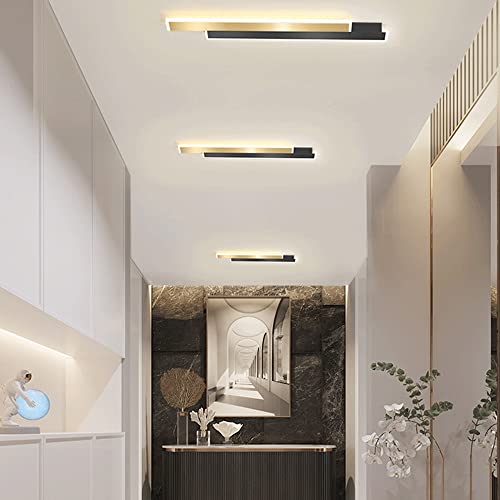 Luces de pared LED modernas de 28W tipo aplique de pared de tira larga metálico 4