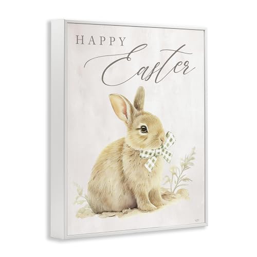 Happy Easter Bunny cadeau de Pâques original avec cadre noir