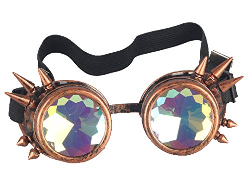 ZAIQUN Kaleidoscope Glasses Steampunk Goggles Rivet Steampunk Windproof Mirror Vintage Gothic Rave Rainbow Crystal Lenses Glasses steampunk buy now online ZAIQUN Kaleidoscope Glasses Steampunk Goggles Rivet Steampunk Windproof Mirror Vintage Gothic Rave Rainbow Crystal Lenses Glasses steampunk buy now online