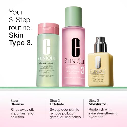 Image of Clinique All About Clean Liquid Facial Soap | Gentle Face Cleanser For Oily Skin | Type 3 & 4 Face Wash | Step 1 in 3-Step Skin Care Routine, 30ml