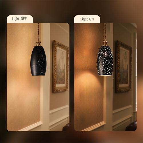 9.45" H × 5.12"Dia Laser Cut Small Metal Pendant Lamp Shade, UNO Fitter. - image 6