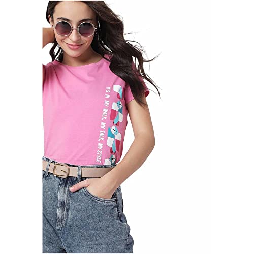 Image of VERO MODA Women's Cotton Regular Fit T-Shirt