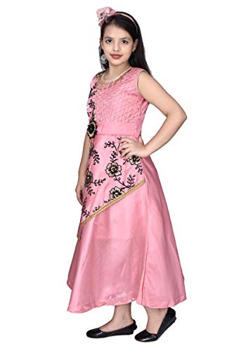 Image of M.B. Fashion Satin Frock Dress for Girls