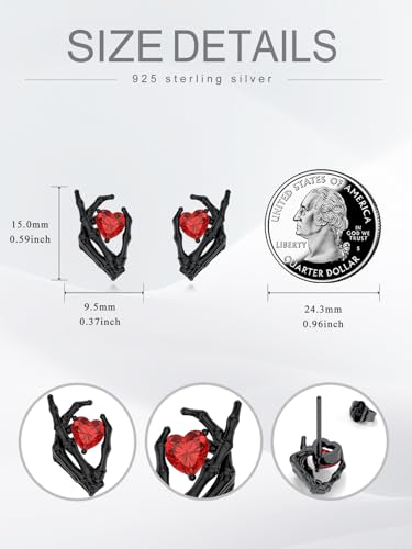 Christmas Day Earrings 925 Sterling Silver Bat/Chicken/Cardinal/Shamrock/Celtic/Cross Studs Festival Earrings Gothic Jewelry Gifts for Women2