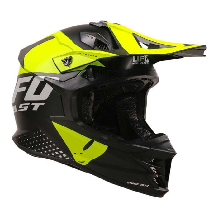 UFO PLAST CASCO INTREPID NERO/GIALLO M