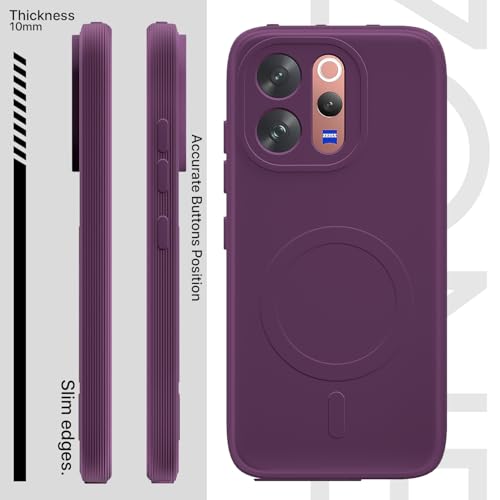 Image of Pikkme Back Cover for Vivo V70 5G Soft Matte Silicone | Slim Fit | Mag-Safe Design (Mag-Safe Not Support) Camera Protection Bumper Case (Purple)