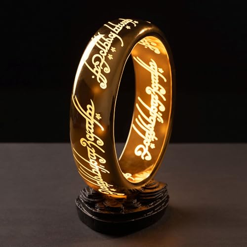 Grupo Erik Lampara El Señor de los Anillos Los anillos de poder - Lámpara escritorio - El Señor de los Anillos Figuras on USB y pilas - Lámpara Gaming - Decoración habitación, licencia oficial