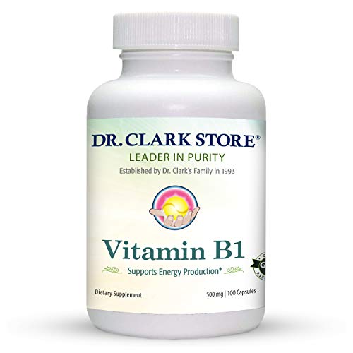 Dr. Clark Vitamin B1 Supplement, 500mg, 100 Capsules