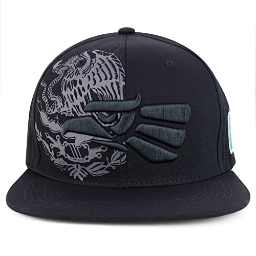 Image of Hecho En Mexico Eagle 3D Embroidered Flat Bill Snapback Cap