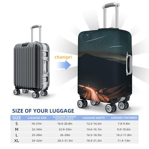 Travel Luggage Cover Road at night Suitcase Protector Elastic Washable Stretch Suitcase Protector Anti-Scratch Travel Suitcase Cover Fit 18-32 Inch Luggage2