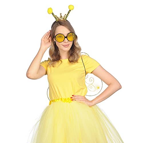 Funcredible Bumble Bee Costume Accessories | Bee Wings and Bee Antenna Headband with Bee Glasses | Honey Bee Costumes | Halloween Bumblebee Cosplay Party Favors for Women, Men and Kids