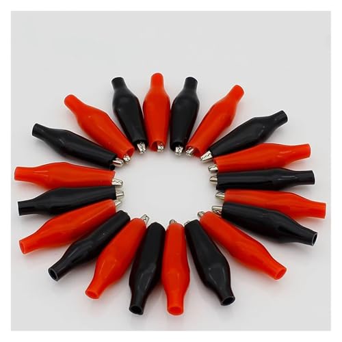 20pcs/lot 35MM Metal Alligator Clip G99 Crocodile Clamp Compatible Testing Probe Meter Black/Red with Plastic Boot image 5