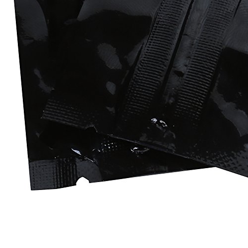 Qq Studio Clear/Colored Poly Zip Lock Bags W/Tear Notch 6.5X9Cm (2.5X3.5") (Black) #TOP1