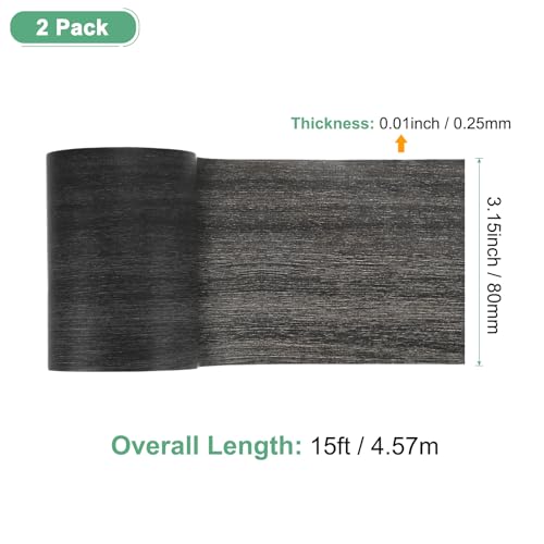 Image of M METERXITY 2-Roll Wood Grain Repair Tape, 3.15in x 15ft Textured Realistic Self-Adhesive Wood Floor Tape Contact Paper for Furniture /Floors /Home [Ebony]