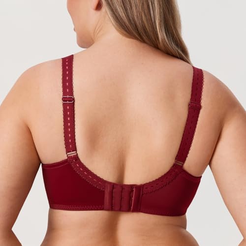 Image of DELIMIRA Women's Plus Size Full Coverage Underwire Unlined Minimizer Lace Bra