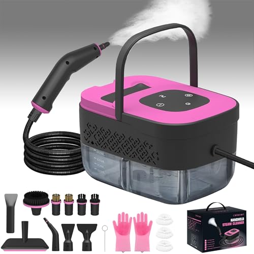 Image of Portable Steam Cleaner for Cleaning with 16pcs Accessories, 6-Level Adjustable, 15s Heat-Up, Handheld Steam Cleaner for Home, Tile, Grease, Dirt, Car Detailing, Lightweight Design for Women& Girls